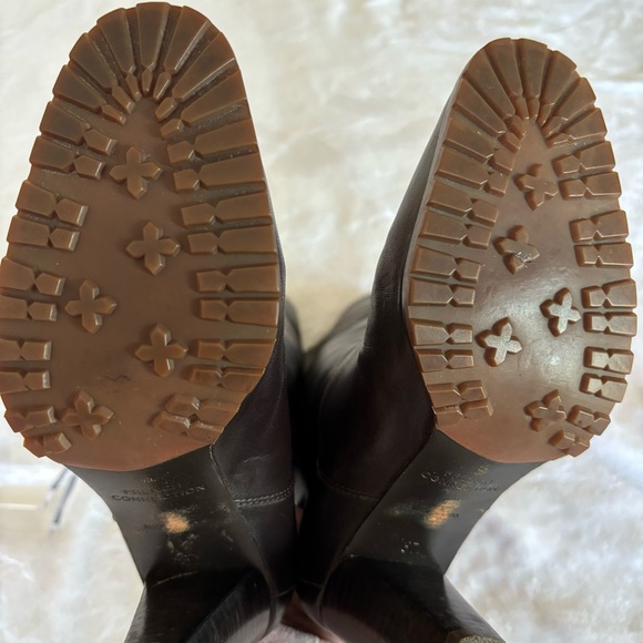 FRENCH CONNECTION Brown Leather Knee High Fashion Boots--6.5--EUC - Picture 13 of 15